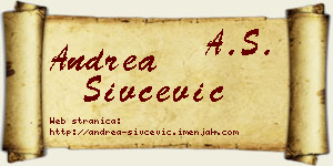Andrea Sivčević vizit kartica